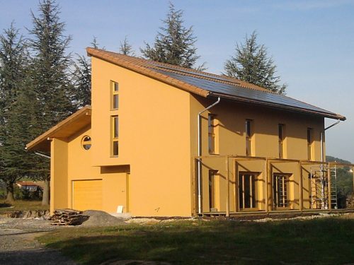 Maison ossature bois RT2012 à Pomeys
