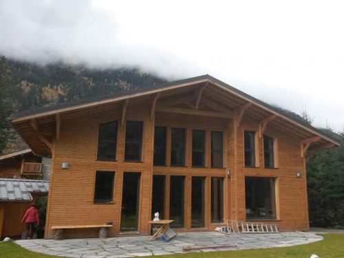 Chalet en ossature bois proche passif à Chamonix