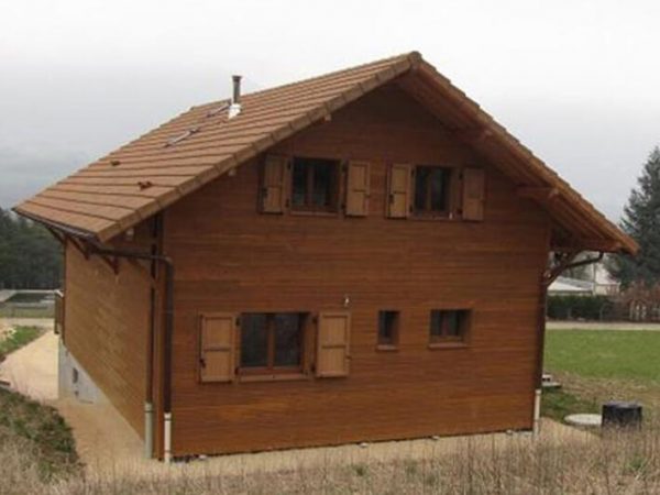 Maison en bois à Corbonod - Façade arrière