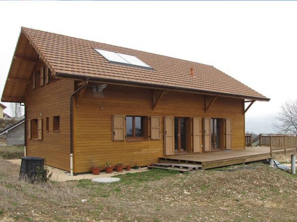 Maison en ossature bois à Corbonod - Terrase