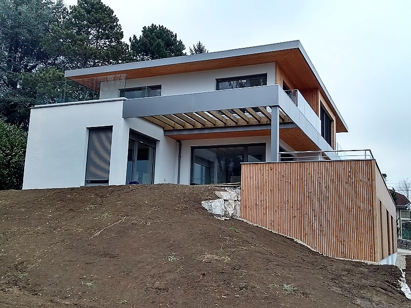 Maison D Architecte En Ossature Bois A Veyrier Du Lac Haute Savoie
