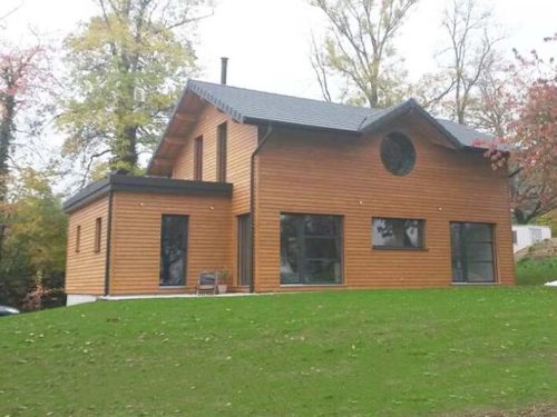 Maison en ossature bois RE2020 à Saint-Ours