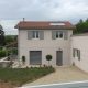 Maison ossature bois en crépi au Bois d'Oingt
